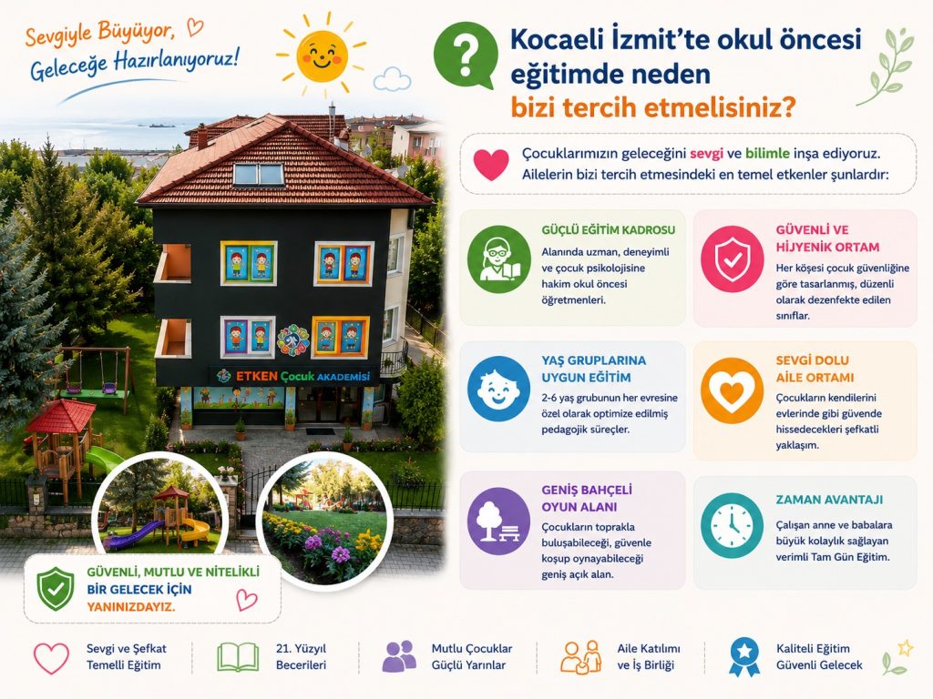 Kocaeli İzmit’te okul öncesi eğitimde neden bizi tercih etmelisiniz