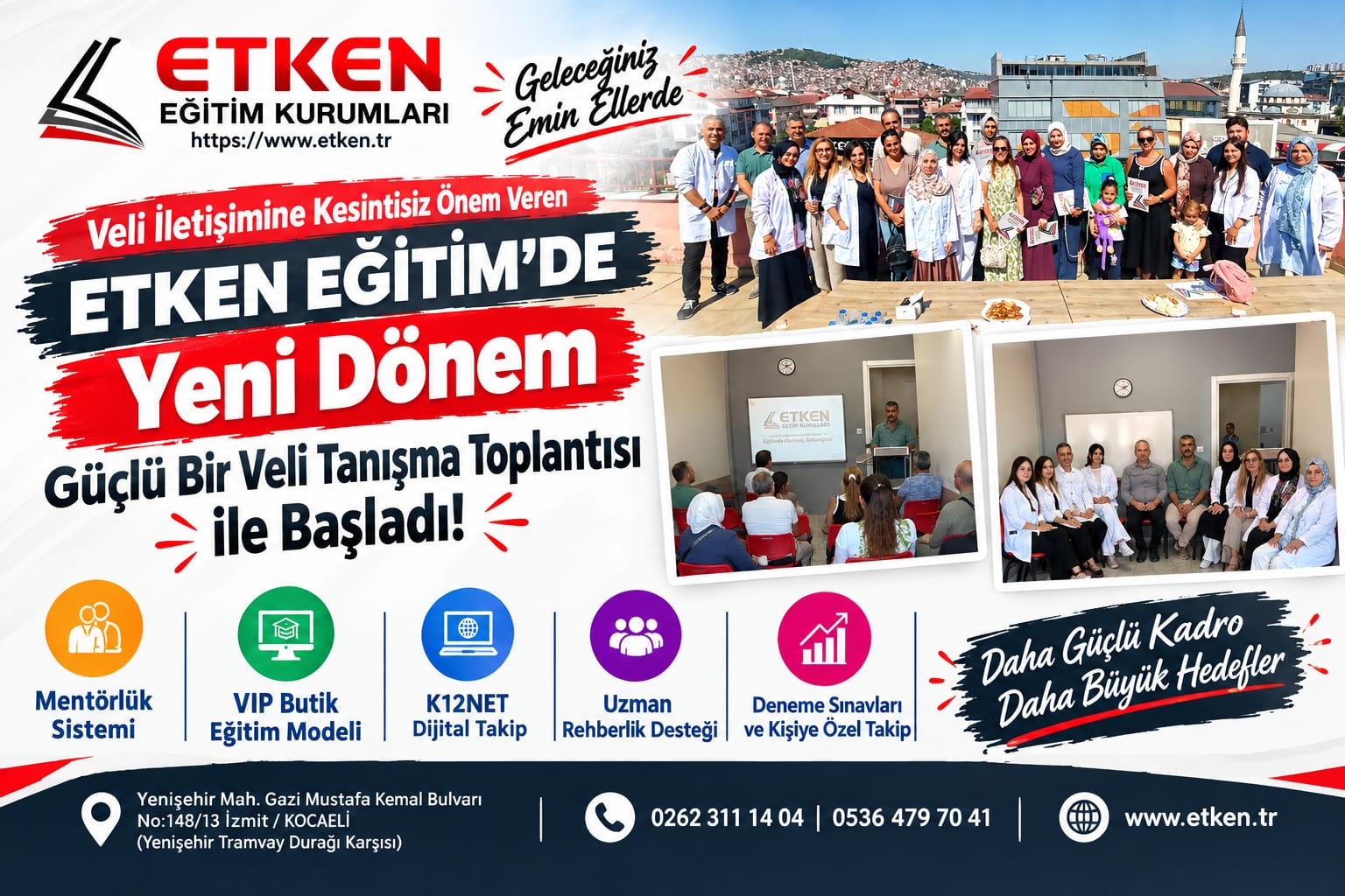 Etken Eğitim Kurumları İzmit Veli Tanışma Toplantısı Teras Toplu Fotoğrafı